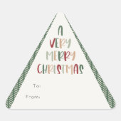 Groene Casual kleurrijke kerstcadeautjes Sticker (Voorkant)