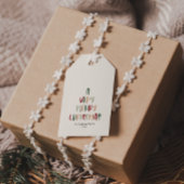 Groene Casual kleurrijke kerstkerst Cadeaulabel