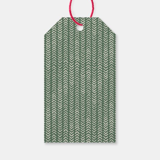 Groene Casual kleurrijke kerstkerst Cadeaulabel (Achterkant)