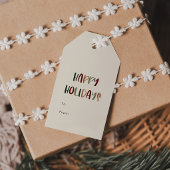 Groene Casual kleurrijke Prettige feestdagen van Cadeaulabel