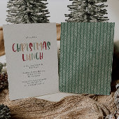 Groene Casual uitnodiging tot kerst met kleurrijke