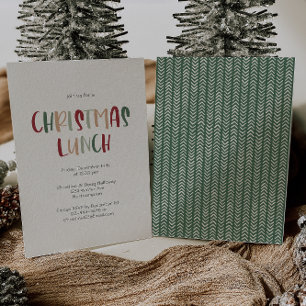 Groene Casual uitnodiging tot kerst met kleurrijke
