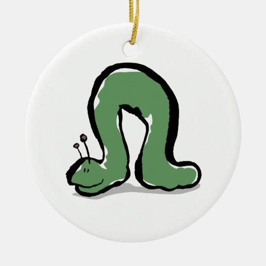 groene cateraar keramisch ornament (Voorkant)
