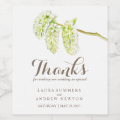 Groene catkins bruiloft aangepaste wijn labels wijn etiket (Enkel label)