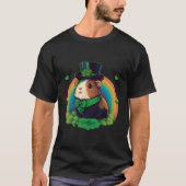 Groene cavia shamrock op St Patricks Day Guine T-shirt (Voorkant)