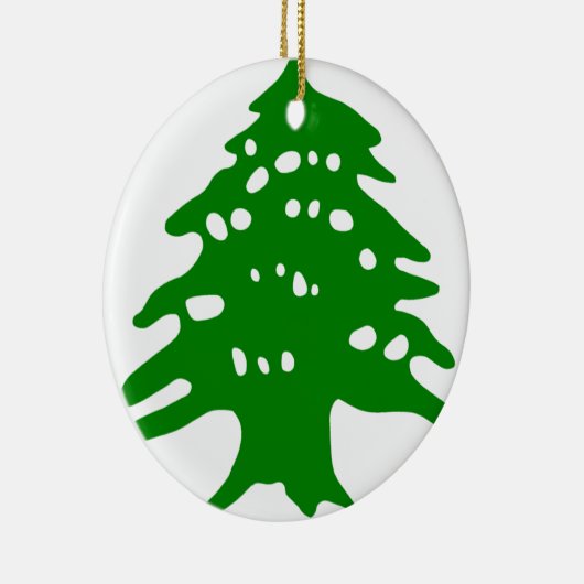 Groene cedar / Libanese cedar Keramisch Ornament (Rechts)