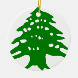 Groene cedar / Libanese cedar Keramisch Ornament