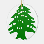 Groene cedar / Libanese cedar Keramisch Ornament (Links)