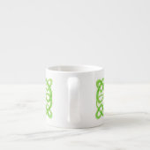 GROENE CELTISCHE KNOOP Espresso kopje Kop (Achterkant)