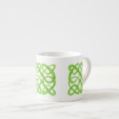 GROENE CELTISCHE KNOOP Espresso kopje Kop (Voorkant rechts)