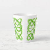 GROENE CELTISCHE KNOOP Latte mokka Mok (Voorkant)