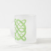 GROENE CELTISCHE KNOOP Matglazen mok (Voorkant links)
