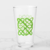 GROENE CELTISCHE KNOOP Pint Drinkglas Glas (Achterkant)