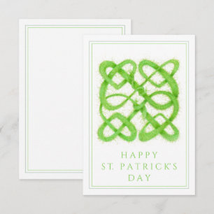 GROENE CELTISCHE KNOOP St. Patrick's Day 3.5x5 kaa Kaart