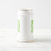 GROENE CELTISCHE KNOOP Wit en Goud Stein Bierpul (Center)