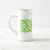 GROENE CELTISCHE KNOOP Wit en Goud Stein Bierpul (Links)