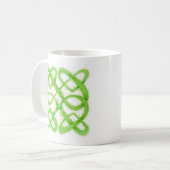 GROENE CELTISCHE KNOOP Witte Mok (Voorkant links)