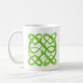 GROENE CELTISCHE KNOOP Witte Mok (Links)