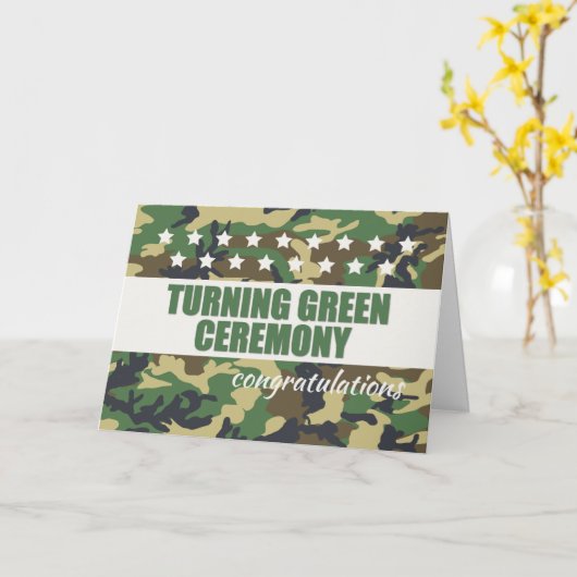 Groene ceremonie omzetten Gefeliciteerd met sterre Kaart (Gele Bloem)