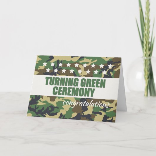 Groene ceremonie omzetten Gefeliciteerd met sterre Kaart (Voorkant)