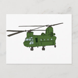 Groene CH-47 Chinese militaire helikopter Briefkaart