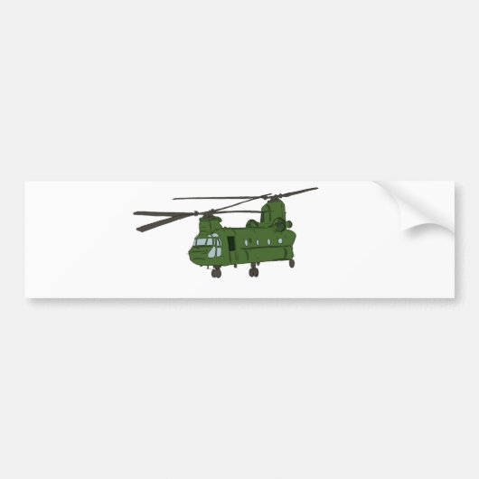 Groene CH-47 Chinese militaire helikopter Bumpersticker (Voorkant)