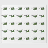 Groene CH-47 Chinese militaire helikopter Cadeaupapier (Vlak)