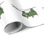 Groene CH-47 Chinese militaire helikopter Cadeaupapier (Rol Hoek)