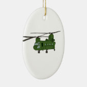Groene CH-47 Chinese militaire helikopter Keramisch Ornament (Rechts)