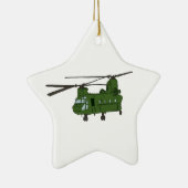 Groene CH-47 Chinese militaire helikopter Keramisch Ornament (Rechts)