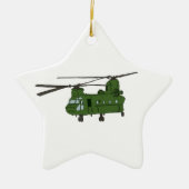 Groene CH-47 Chinese militaire helikopter Keramisch Ornament (Voorkant)