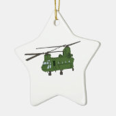 Groene CH-47 Chinese militaire helikopter Keramisch Ornament (Links)