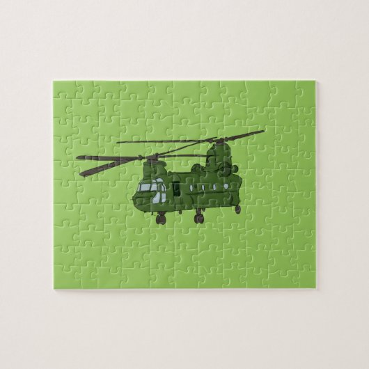 Groene CH-47 Chinese militaire helikopter Legpuzzel (Horizontaal)