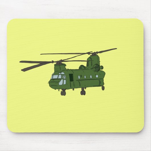 Groene CH-47 Chinese militaire helikopter Muismat (Voorkant)