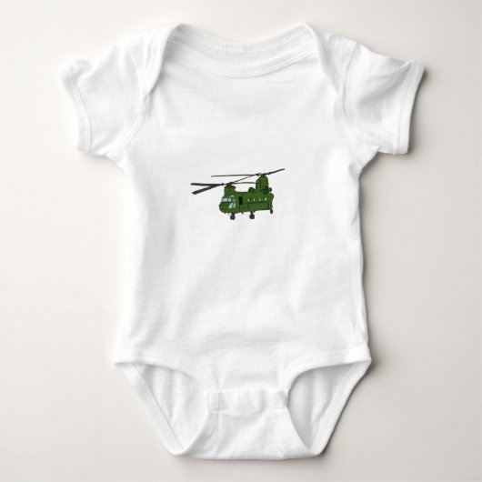 Groene CH-47 Chinese militaire helikopter Romper (Voorkant)