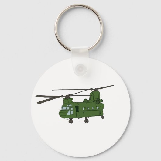 Groene CH-47 Chinese militaire helikopter Sleutelhanger (Voorkant)