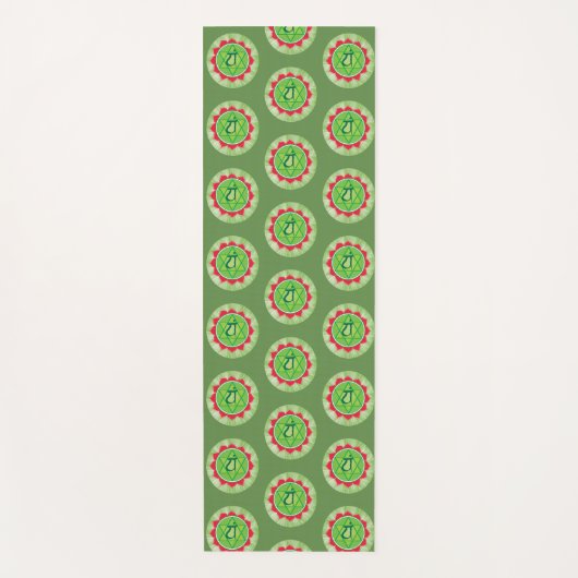 Groene Chakra Hart Chakra Anahata Yoga Mat (Voorkant)