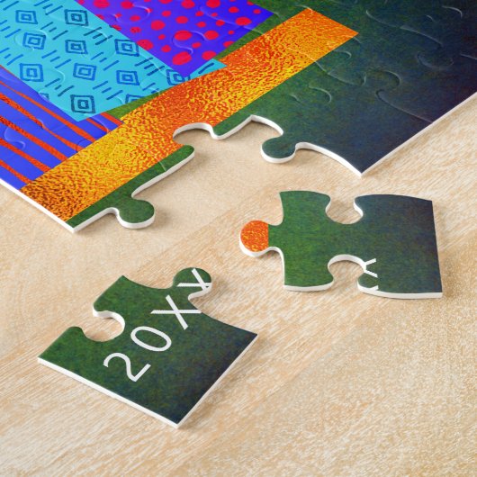 Groene Chanoeka Vrede Liefde Licht Bold Boho Kaars Legpuzzel (Zijkant)