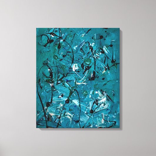 Groene Chaos Canvas Afdruk (Voorkant)
