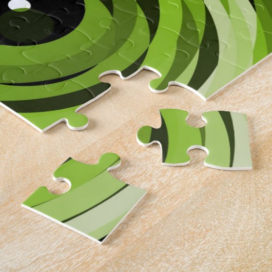 groene chaos puzzel legpuzzel (Zijkant)