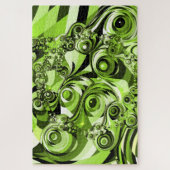 groene chaos puzzel legpuzzel (Verticaal)