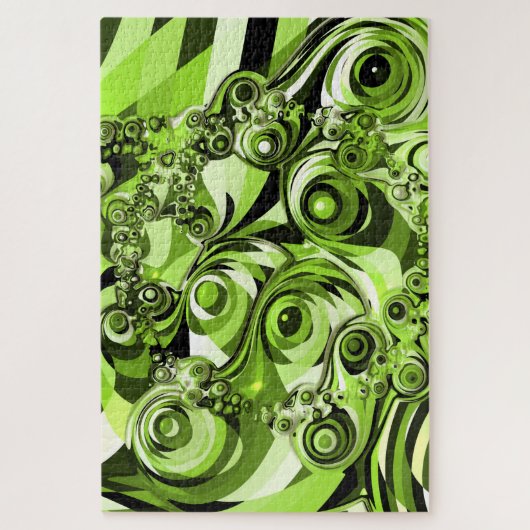 groene chaos puzzel legpuzzel (Verticaal)