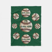 Groene Cheap Baseball Blanket, honkbalteam cadeaut Fleece Deken (Voorkant)