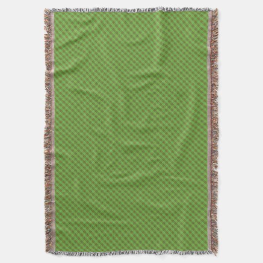 Groene check Gingham Throw Blanket in landstijl Deken (Voorkant Verticaal)