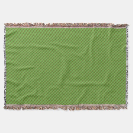 Groene check Gingham Throw Blanket in landstijl Deken (Voorkant)