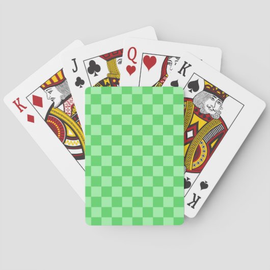 Groene Check Pokerkaarten (Achterkant)