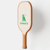 Groene Checker Modern Monogram Pickleball Paddle (Links)