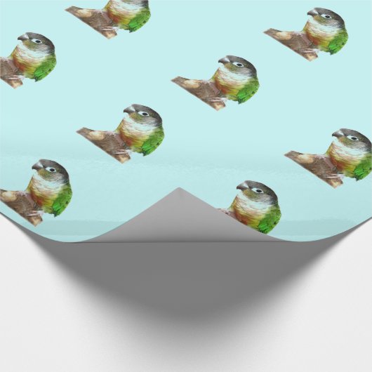 Groene Cheek Conure Cadeaupapier (Hoek)