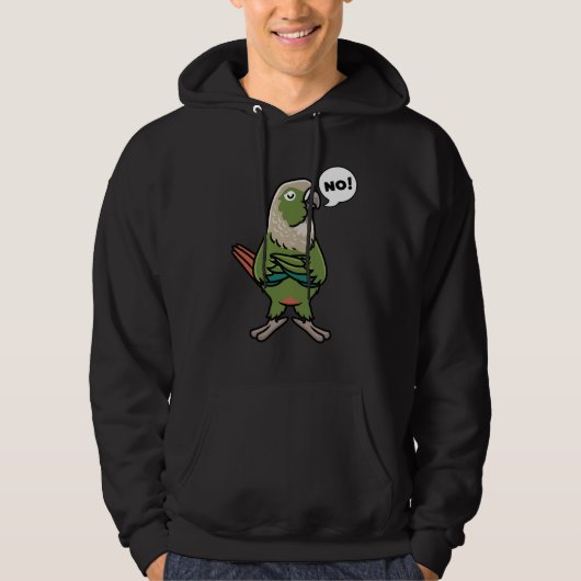 Groene Cheek Conure Green-Cheeked Parakeet Hoodie (Voorkant)