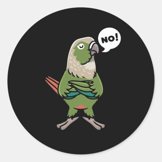 Groene Cheek Conure Green-Cheeked Parakeet Ronde Sticker (Voorkant)